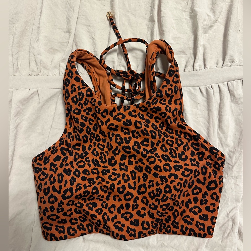 Buffbunny Collection Surf Side Bikini Top - BROWN LEOPARD PRINT - Picture 2 of 7